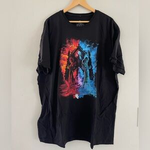 Mens Universal Black Graphic Halloween Horror Nights Tee